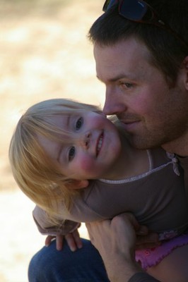 Andrew and his daughter