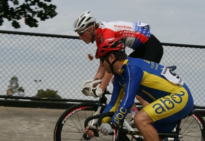 While Jason and Dino raced for 1st in B grade