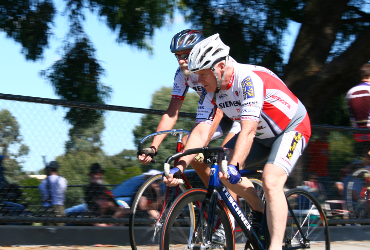 John Lewis and Merv Tracy race for D grade 1st place