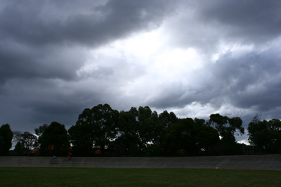 Under a threatening sky